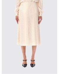 Valentino Garavani - Vlogo Signature Print Silk Midi Pencil Skirt - Lyst