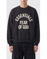 Fear Of God - Relaxed Fit Crew Neck Cotton Sweatshirt With Contrast Logo - Lyst