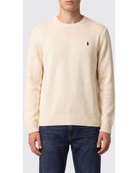 Polo Ralph Lauren - Cotton Crewneck Jumper With Iconic Embroidered Pony Logo - Lyst