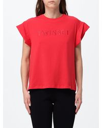 Twinset - Cotton T-Shirts With Logo - Lyst
