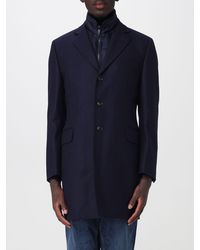 Fay - Abrigo Corto De Mezcla De Lana Con Chaleco Interior Acolchado Extraíble - Lyst