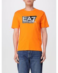 EA7 - T-shirt in jersey con logo - Lyst