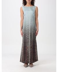 Fendi - Silk Midi Dress With Gradient Design - Lyst