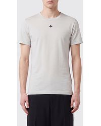 Vivienne Westwood - Slim Fit Cotton T-Shirt With Embroidered Orb Logo - Lyst