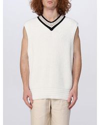 Golden Goose - Deluxe Brand Cotton Knit Papyrus Waistcoat - Lyst