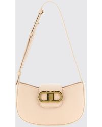 Ferragamo - Mini Calfskin Leather Shoulder Bag With Gancini Logo - Lyst