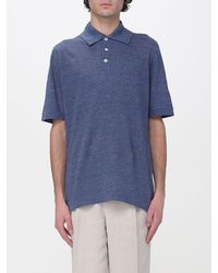Brunello Cucinelli - Linen And Cotton Knit Polo Shirt - Lyst