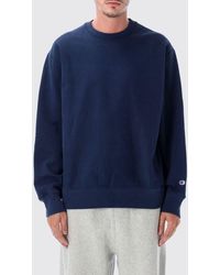 Champion - Cotton Crewneck Sweatshirt With Dropped Shoulders - Lyst