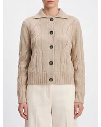 Allude - Cashmere And Silk Cardigan With Classic Collar And Button Closure - Lyst