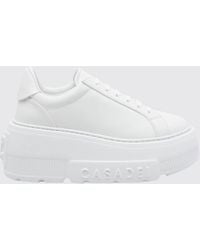 Casadei - Nexus Smooth Leather Platform Wedge Sneakers - Lyst