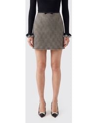 Valentino - Checked Virgin Wool And Cashmere Skirt - Lyst