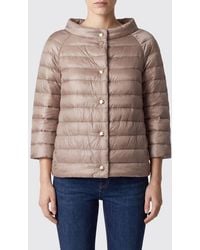 Herno - Reversible Round-Neck Cropped Down Jacket - Lyst