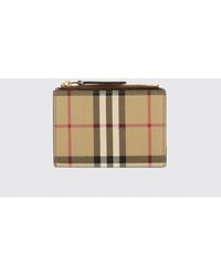 Burberry - Vintage Check Coated Cotton Bifold Wallet - Lyst
