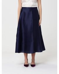 Alberta Ferretti - Silk Organza Midi Skirt - Lyst
