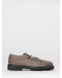 Paura - Suede Derby Shoes With Round Toe And Lug Sole - Lyst