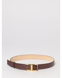 Elisabetta Franchi - Hammered Leather Belt - Lyst