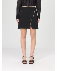 Elisabetta Franchi - Stretch Cotton Mini Skirt - Lyst