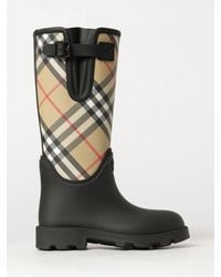 Burberry - Vintage Check Rubber Rain Boots - Lyst