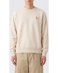 Maison Kitsuné - Maison Kitsun&Eacute Chillax Fox Logo Organic Cotton Crewneck Sweatshirt - Lyst