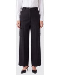 Pinko - Straight-Leg Crêpe Cargo Trousers - Lyst
