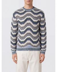 Missoni - Multicolour Zig-Zag Wool Blend Slim Fit Crewneck Jumper - Lyst
