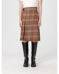 Burberry - Jupe En Laine À Carreaux - Lyst