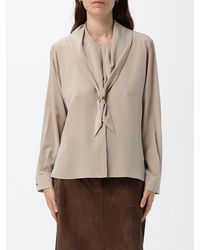 Max Mara - Pussy-Bow Silk Shirt With Long Sleeves - Lyst