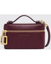 Marc Jacobs - The Vanity Leather Handbag With Crossbody Strap And Logo Charm - Lyst