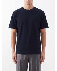 Emporio Armani - Crew-Neck Cotton T-Shirt With Tone-On-Tone Logo - Lyst