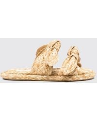 Zimmermann - Carousel Raffia Flat Slides With A Knot Detail - Lyst