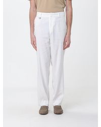 Paolo Pecora - Linen Blend Straight Trousers - Lyst