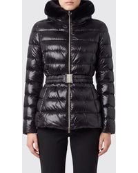 Herno - Slim Fit Quilted Nylon Puffer Jacket With Fur Collar And Belt - Lyst