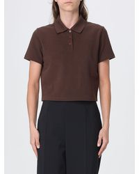 Saint Laurent - Cotton Polo Shirt With Embroidered Ysl Monogram - Lyst