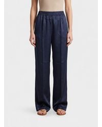 Aspesi - Wide Leg Silk Trousers - Lyst