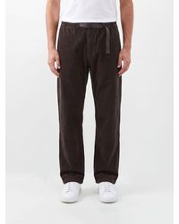 Gramicci - Wide Leg Cotton Trousers With Elasticated Drawstring Waist - Lyst