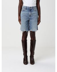 7 For All Mankind - Cotton Denim Shorts - Lyst