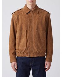 Tonywack - Suede Leather Shirt Jacket With Patch Pockets - Lyst