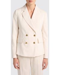 Momoní - Momon&Igrave Double-Breasted Cotton Blend Blazer - Lyst