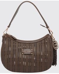 La Carrie - Woven Shoulder Bag With Tassels And Removable Pouch - Lyst