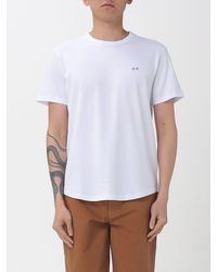 Sun 68 - Basic Cotton T-Shirt - Lyst