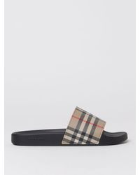 Burberry - Sliders Furley in gomma check - Lyst