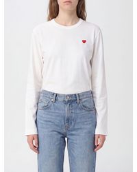 COMME DES GARÇONS PLAY - Comme Des Gar&Ccedil	Ons Play Long-Sleeved Cotton T-Shirt With Logo - Lyst