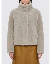 Brunello Cucinelli - Cropped High-Neck Shearling Fur Jacket - Lyst