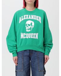 Alexander McQueen - Cotton Sweatshirt With Logo Print - Lyst