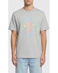 CASABLANCA - Printed Organic Cotton T-Shirt - Lyst