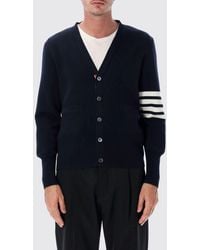 Thom Browne - 4-Bar V-Neck Virgin Wool Cardigan - Lyst