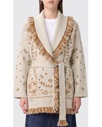 Alanui - Robe-Cardigan Aus Kaschmir Mit Bandana-Muster Und Fransen - Lyst