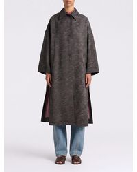 Momoní - Momon&Igrave Jacquard Viscose Oversize Coat - Lyst
