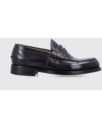Green George - Brushed Leather Loafers With Saddle Strap And Leather Sole - Lyst