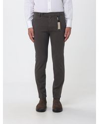 Manuel Ritz - Slim Fit Stretch Cotton Chino Trousers With Logo Charm - Lyst